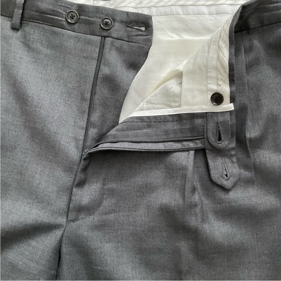 PAL ZILERI Gray Dress Suit Pants 100% wool. Made In Italy - Picture 6 of 8